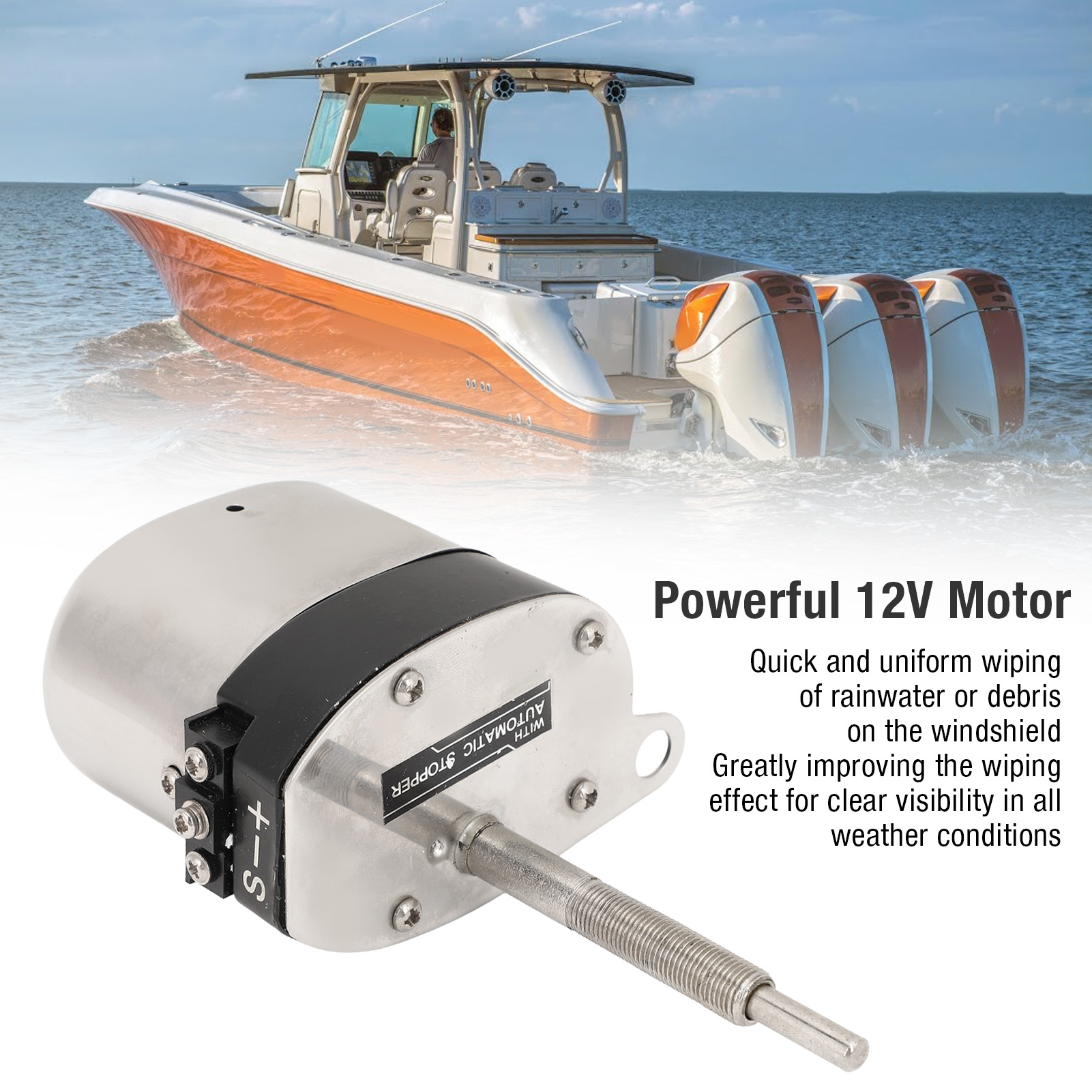 Electric Motor Windshield Wipe - Fishing Boat Outboard Motor recension och pris