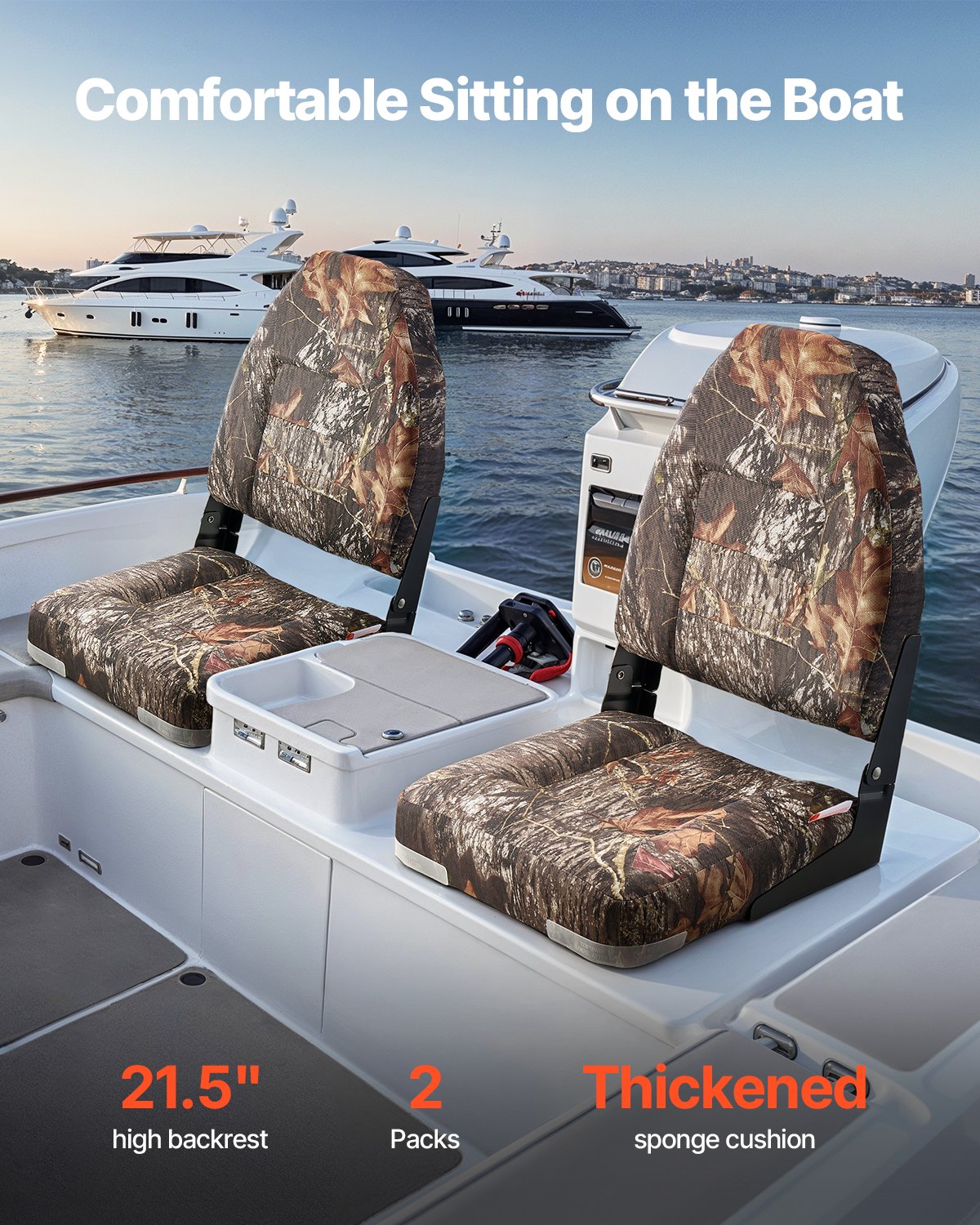 Boat Seat, High Backrest, Fold - Fishing Boat Aluminum recension och pris