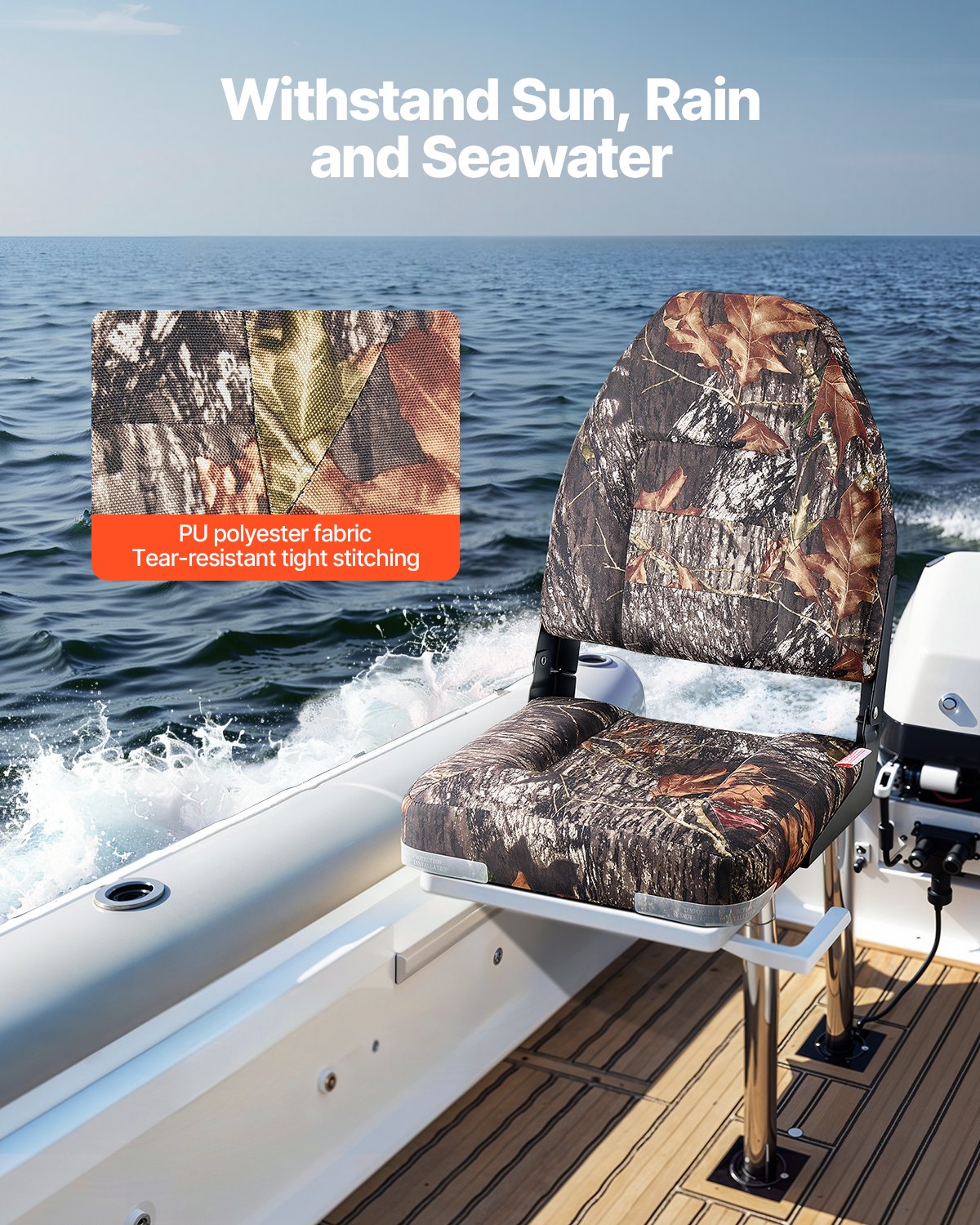 Boat Seat, High Backrest, Fold - Fishing Boat Aluminum recension och pris