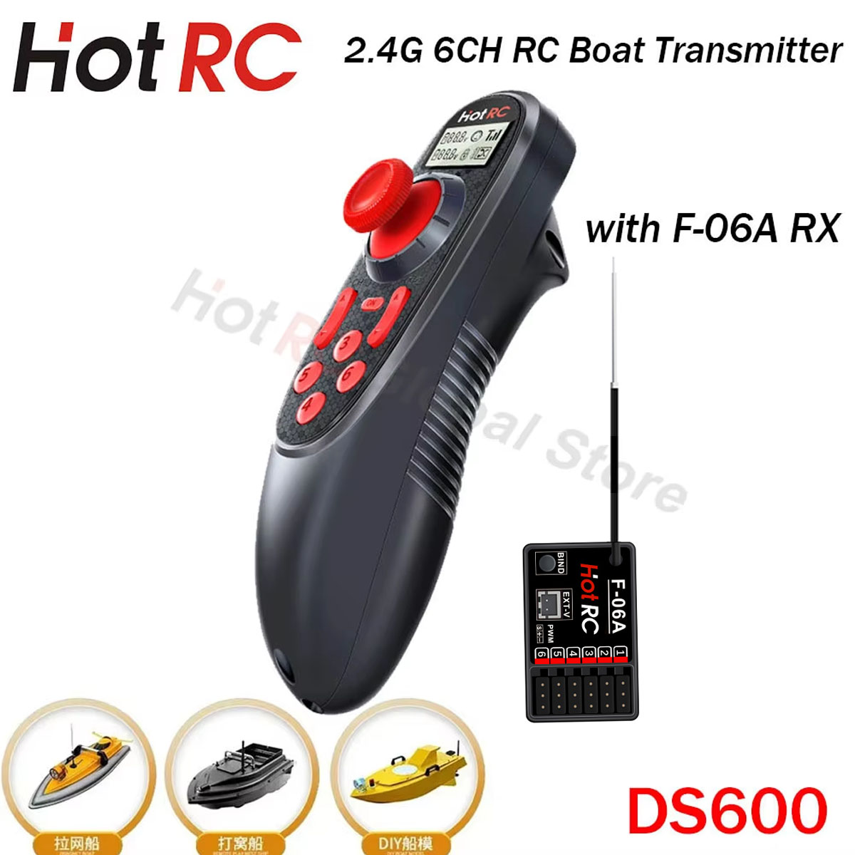 HOTRC DS600 6CH 6 Channel 2.4G - Fishing Boat Trailer recension och pris