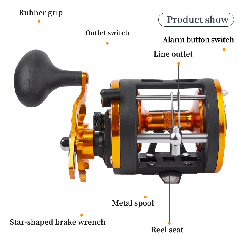 BILLINGS Trolling Drum Reel 33 - Fishing Boat Steering Wheel recension och pris