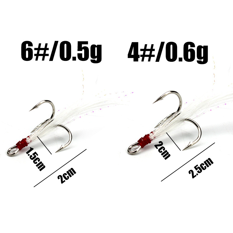 5pcs 4#6#Tied hair three ancho - Fishing Boat Anchor recension och pris